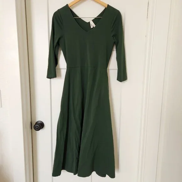 Pact Apparel Fit and Flare dress Medium - Picture 2 of 4